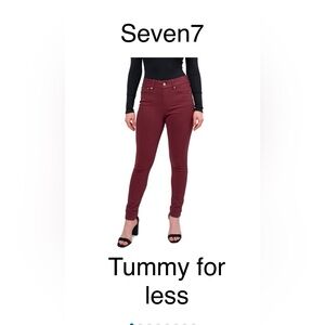 Women’s Seven7 Women's tummy for less Skinny - Burgundy jeans new size 8